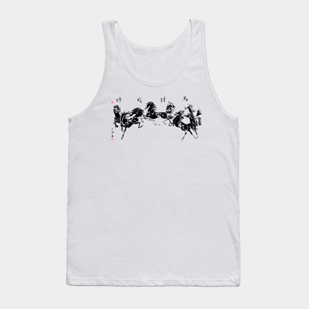 Gallop of the 8 Horses Tank Top by Huluhua